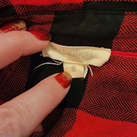 Rebellion buffalo plaid button down top size small - Picture 3 of 4